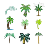 Palm Tree 9 Machine Monogram Embroidery Font