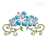 Hawaii Hawaiian Hibiscus Flower Machine Embroidery Design