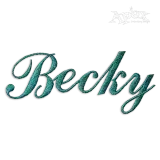 True Script Machine Embroidery Font by Apex Design Lettering