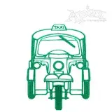 Tuk Tuk Taxi Embroidery Design