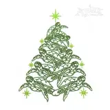 Sea Turtles Turtle Christmas Tree Embroidery Design