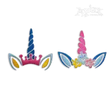 Unicorn Crown Flower Wreath Machine Embroidery Design