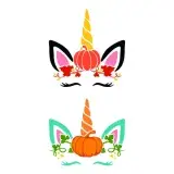 Pumpkin Unicorn SVG Cuttable Design