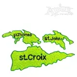 United States Virgin Islands Embroidery Design