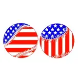 USA Flag Baseball SVG Cuttable Design