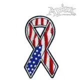 USA Flag Ribbon Embroidery Design