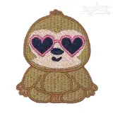 Valentine Sloth Embroidery Design