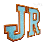 Varsity 3D Puff Outline Fill Embroidery Alphabet