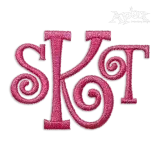 Vida Curlz Machine Embroidery Font by Apex
