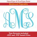 Vine Interlocking Vine Monogram TrueType Font