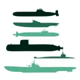 Warship Silhouette Pack SVG Cuttable Design