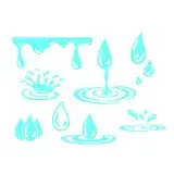 Water Droplets Pack SVG Cuttable Design