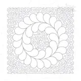 Wavy Abstract Wreath Quilt Block Embroidery Design