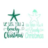 We Wish You a Beachy Christmas SVG Cuttable Design