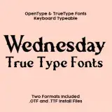 Wednesday TrueType Font