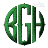 Western Circle Monogram Machine Embroidery Font by Apex