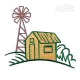 Windmill Farm Machine Embroidery Design by Apex