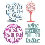 Wine SVG Cuttable Designs