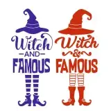 Witch and Famous SVG Cuttable Design