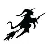 Witch Silhouette Cuttable Design