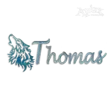 Wolf Head Machine Embroidery Design by Apex