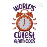World's Cutest Alarm Clock Machine Embroidery Design