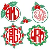 Wreath Christmas Cuttable Frame