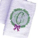 Wreath Knockdown Monogram Frame Embroidery Design