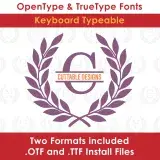 Wreath Split True Type Font