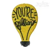You're Brilliant Lightbulb Embroidery Design