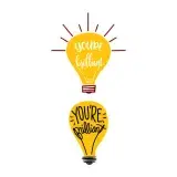 You're Brilliant Lightbulb SVG Cuttable Design