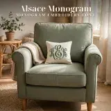 Alsace Monogram Embroidery Font Chair