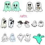 Halloween Ghost SVG PNG Bundle SVG PNG cut file