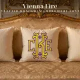 Vienna Pillow Embroidery Monogram