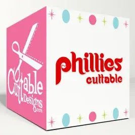 Phillies cuttable font SVG design set box