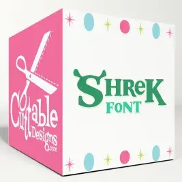 Shrek cuttable font SVG design set box