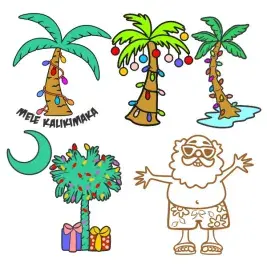 Christmas Palm Tree Cuttable Designs