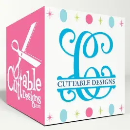 Interlocking Vine Split Monogram Svg Cuttable Font