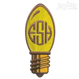 Chistmas Light Bulb Embroidery Design