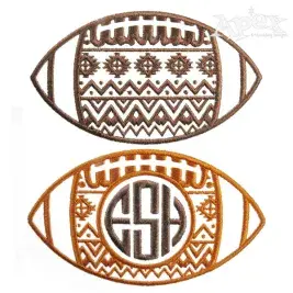 Football Aztec Print Embroidery Design