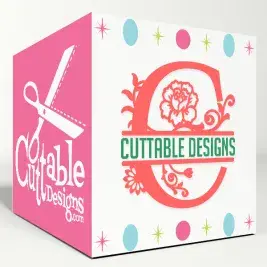 Flower Flora Split Font Cuttable Font