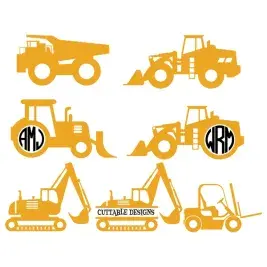 Trucks Monogram Svg Cuttable Designs