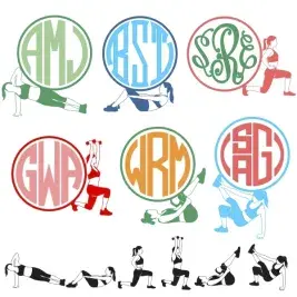 Women Workout Fitness Cuttable Designs