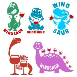 Wino Saur Wine Cuttable Designs