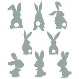 Easter Bunny Silhouette Svg Cuttable Designs