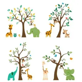 Tree Zoo Animals Cuttable Designs