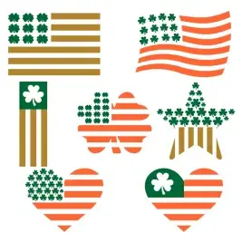 Irish American Flag Cuttable Designs