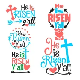 He is Risen Yall Easter Cuttable Designs