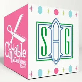 Square Monogram Cuttable Fonts