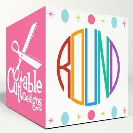 Five Letter Round Circle Cuttable Font